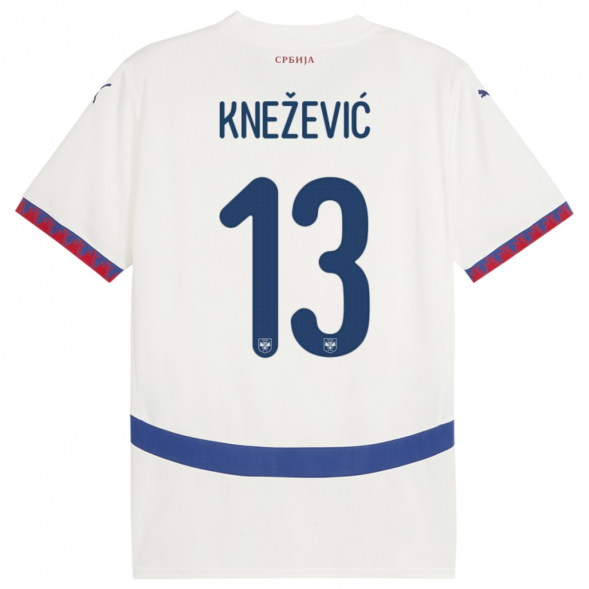 Niño Camiseta Serbia Milana Knezevic #13 Blanco 2ª Equipación 24-26 La Camisa