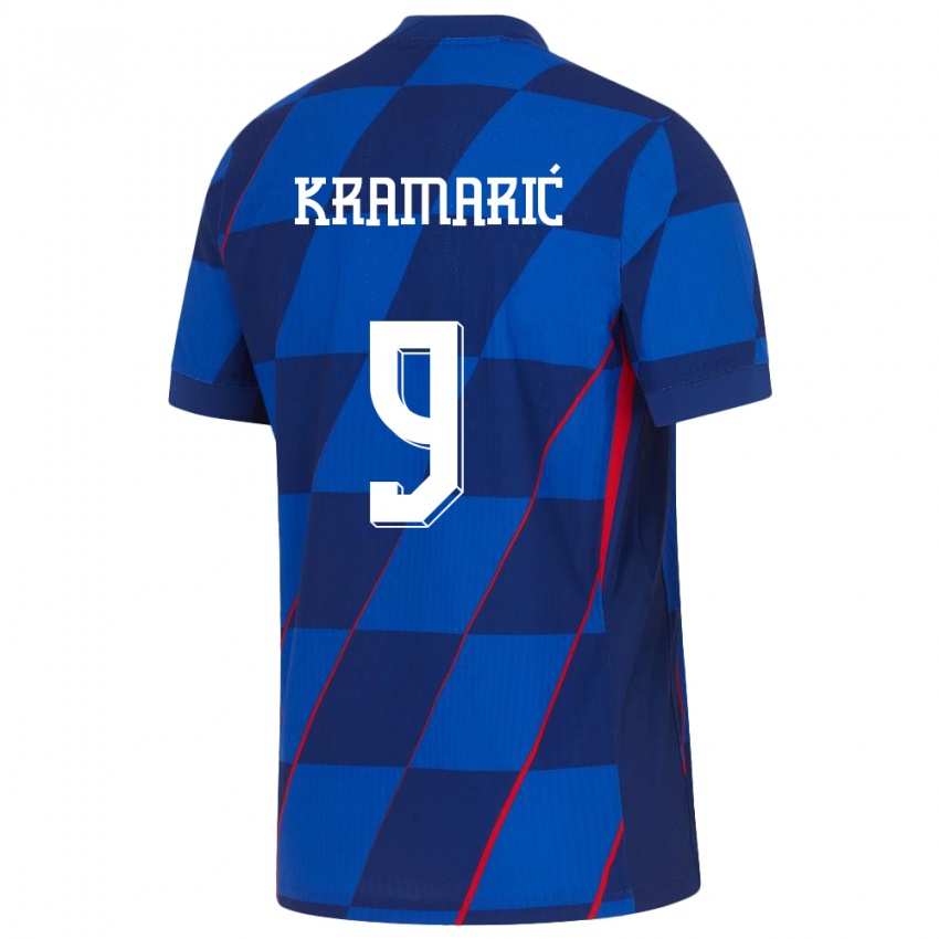 Niño Camiseta Croacia Andrej Kramaric #9 Azul 2ª Equipación 24-26 La Camisa