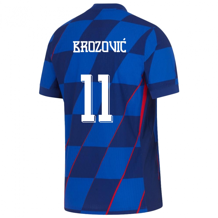 Niño Camiseta Croacia Marcelo Brozovic #11 Azul 2ª Equipación 24-26 La Camisa