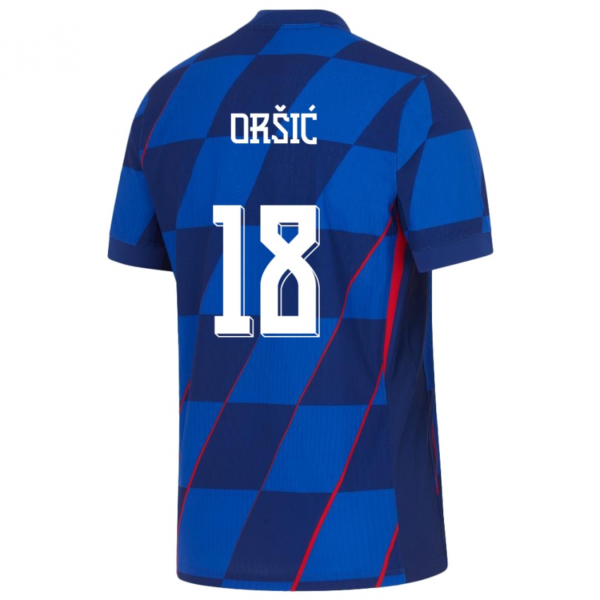 Niño Camiseta Croacia Mislav Orsic #18 Azul 2ª Equipación 24-26 La Camisa