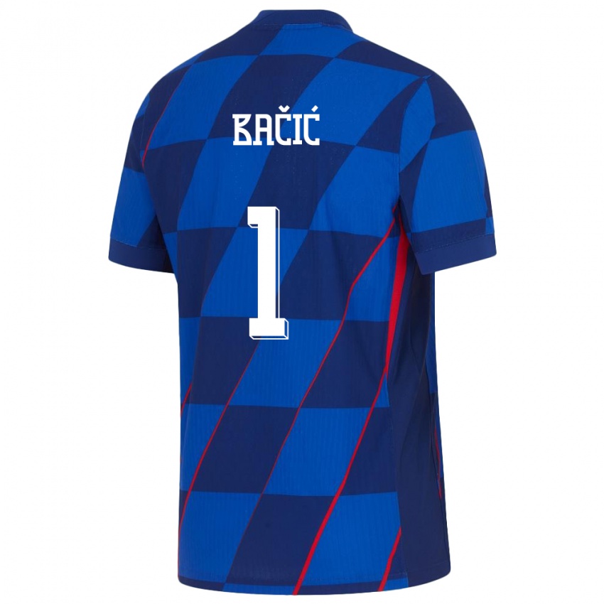 Niño Camiseta Croacia Doris Bacic #1 Azul 2ª Equipación 24-26 La Camisa