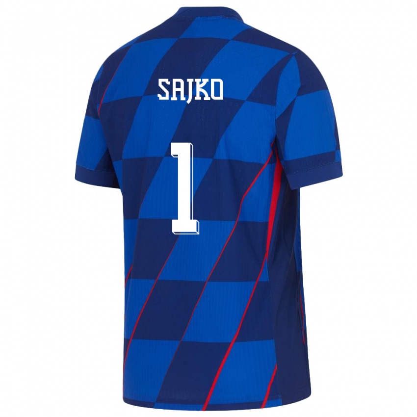 Niño Camiseta Croacia Tin Sajko #1 Azul 2ª Equipación 24-26 La Camisa
