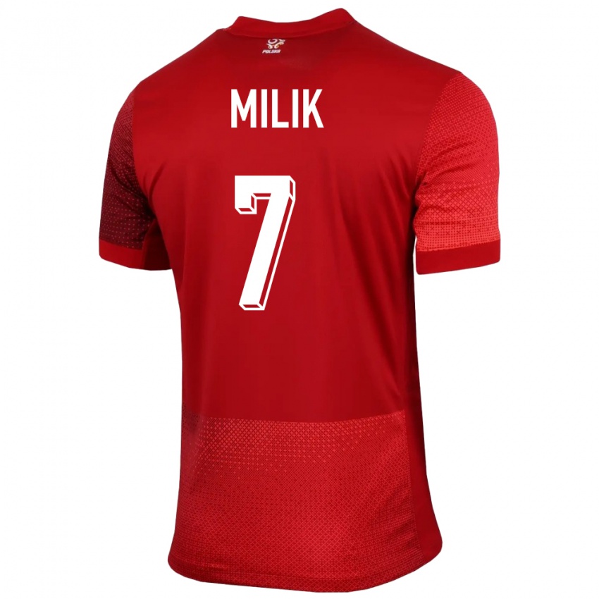 Niño Camiseta Polonia Arkadiusz Milik #7 Rojo 2ª Equipación 24-26 La Camisa