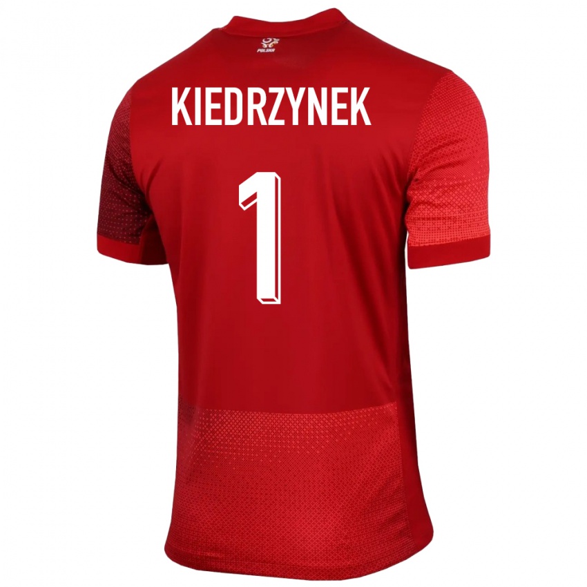 Niño Camiseta Polonia Katarzyna Kiedrzynek #1 Rojo 2ª Equipación 24-26 La Camisa