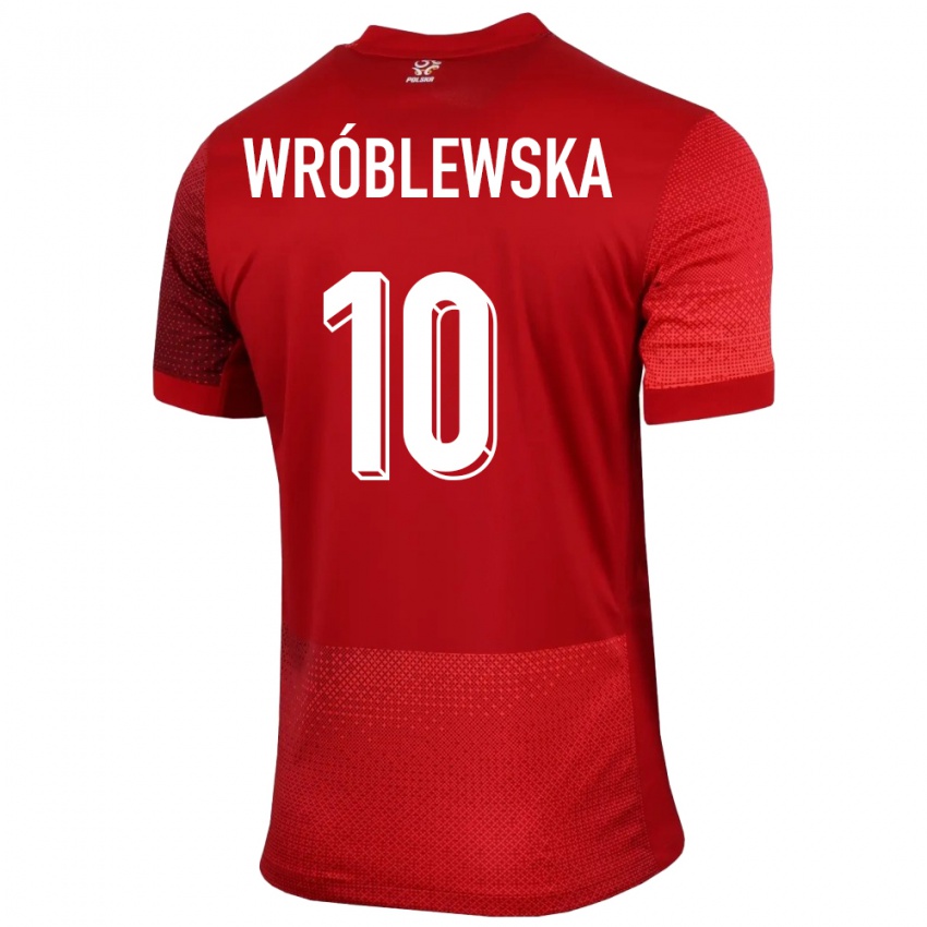Niño Camiseta Polonia Joanna Wroblewska #10 Rojo 2ª Equipación 24-26 La Camisa