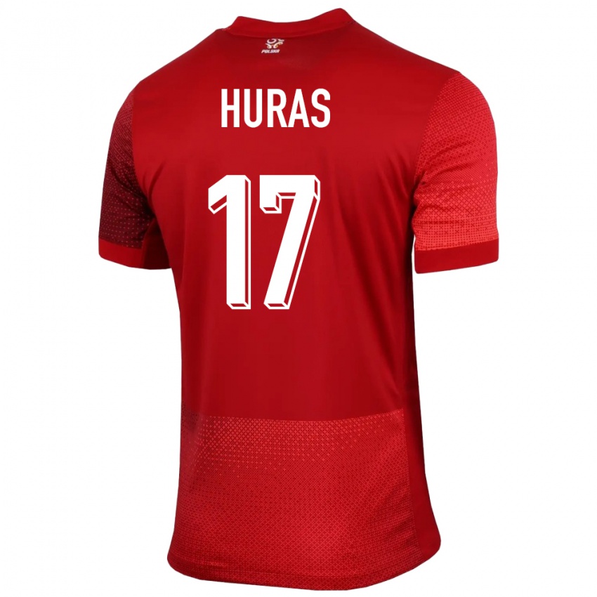 Niño Camiseta Polonia Mike Huras #17 Rojo 2ª Equipación 24-26 La Camisa