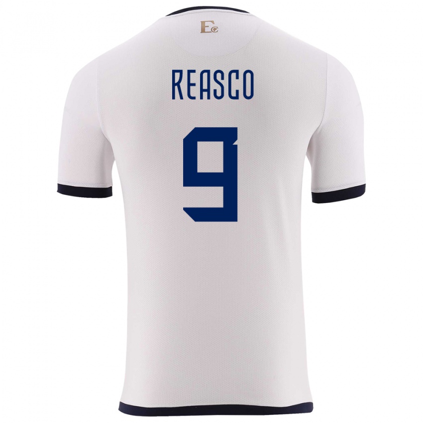 Niño Camiseta Ecuador Djorkaeff Reasco #9 Blanco 2ª Equipación 24-26 La Camisa
