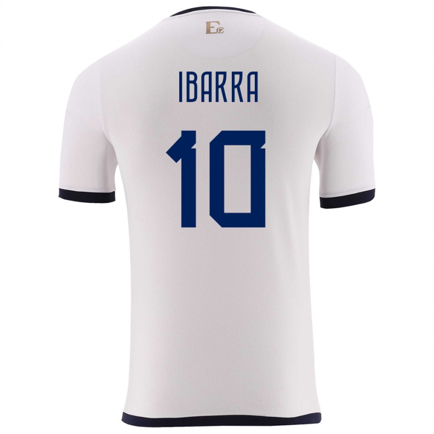 Niño Camiseta Ecuador Romario Ibarra #10 Blanco 2ª Equipación 24-26 La Camisa