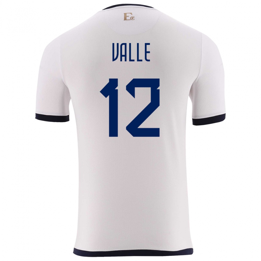 Niño Camiseta Ecuador Gonzalo Valle #12 Blanco 2ª Equipación 24-26 La Camisa