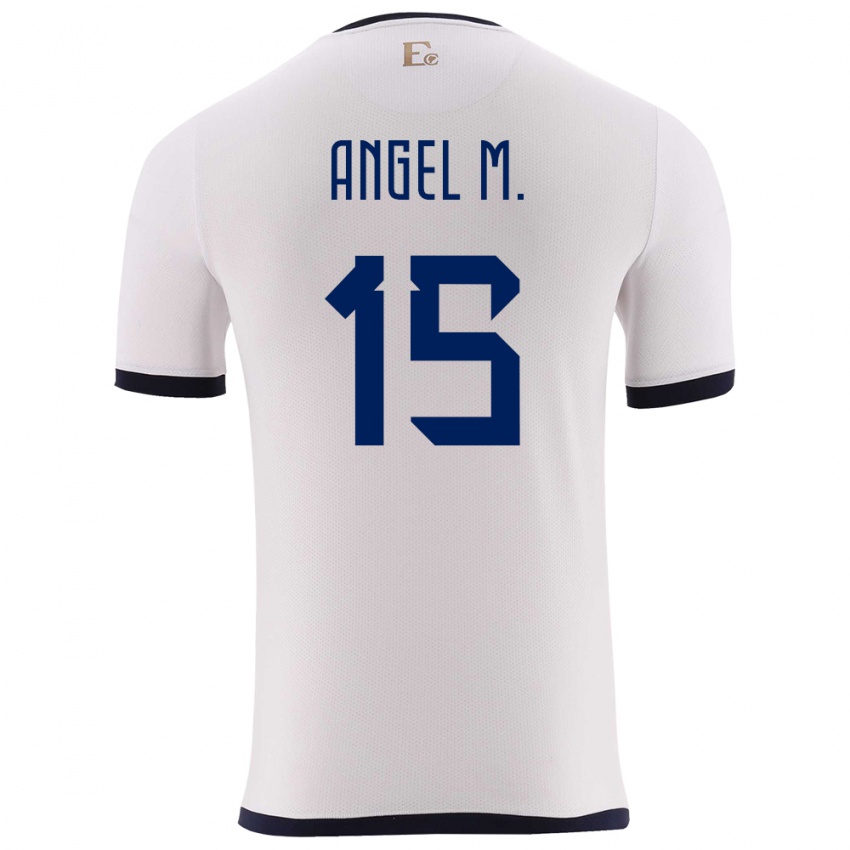 Niño Camiseta Ecuador Angel Mena #15 Blanco 2ª Equipación 24-26 La Camisa