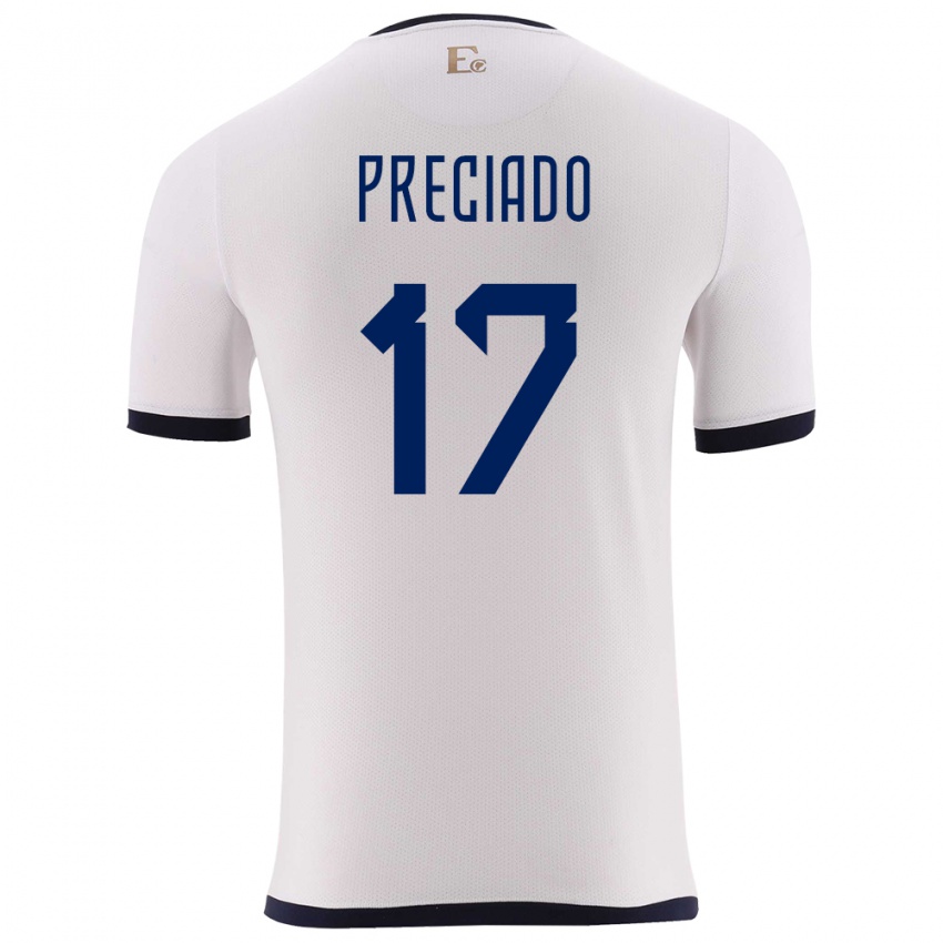Niño Camiseta Ecuador Angelo Preciado #17 Blanco 2ª Equipación 24-26 La Camisa