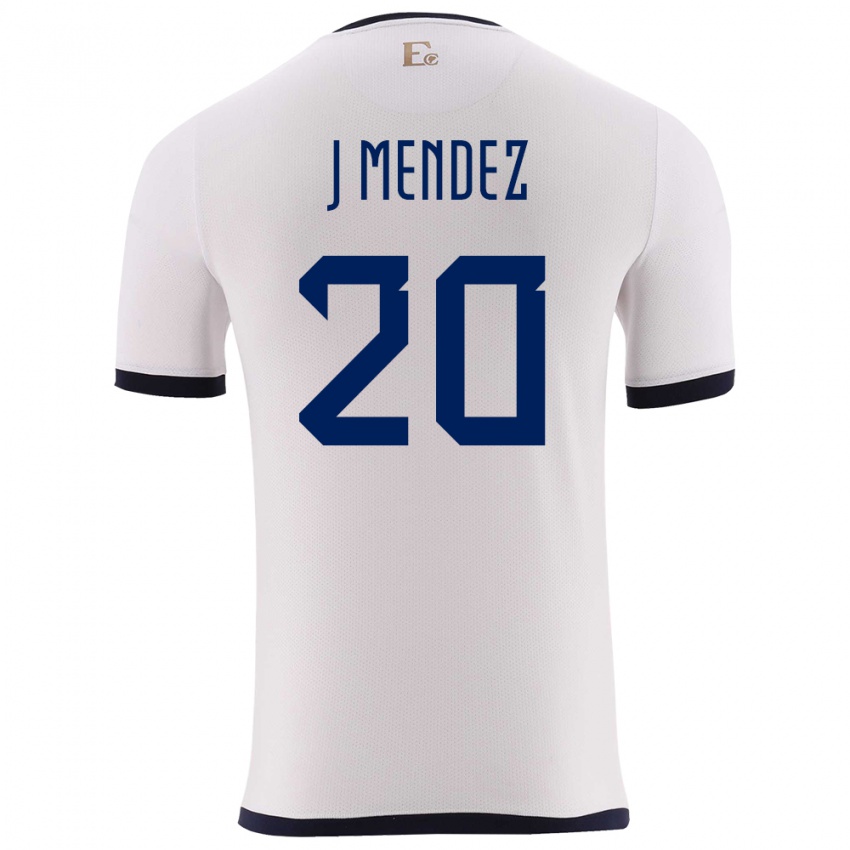 Niño Camiseta Ecuador Jhegson Mendez #20 Blanco 2ª Equipación 24-26 La Camisa