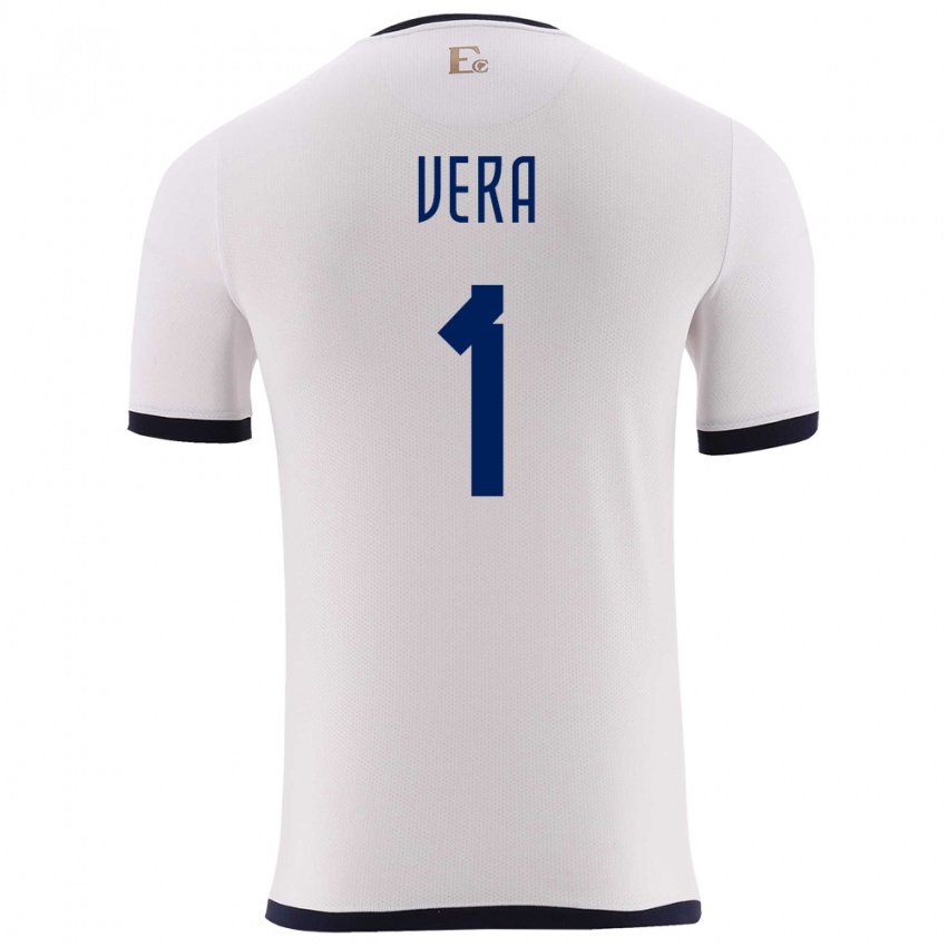 Niño Camiseta Ecuador Andrea Vera #1 Blanco 2ª Equipación 24-26 La Camisa