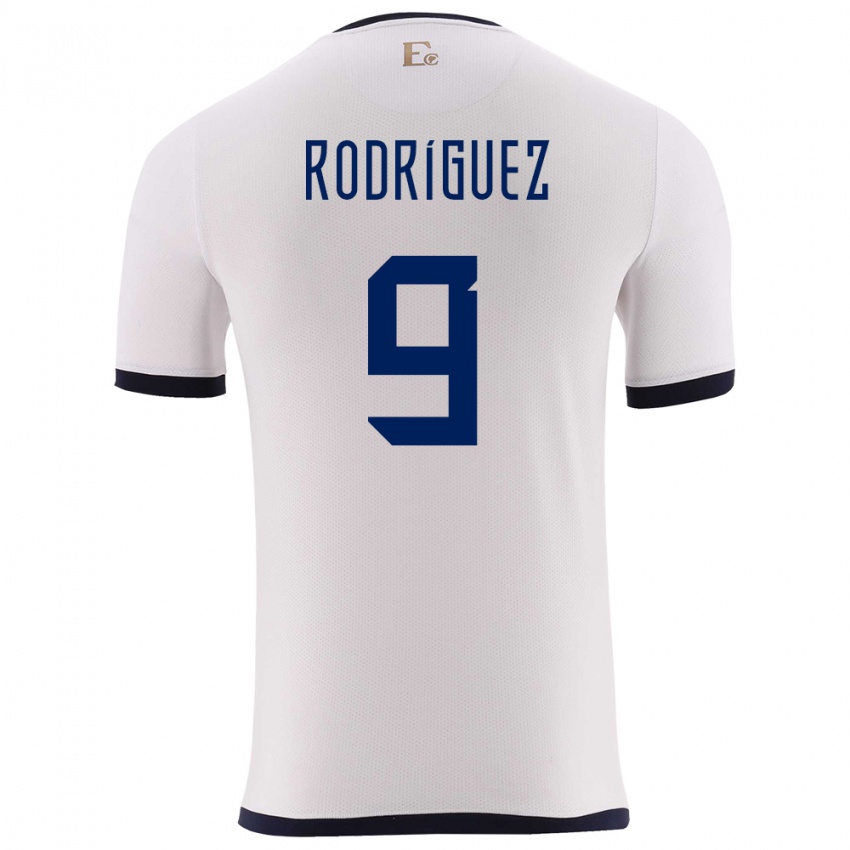 Niño Camiseta Ecuador Ingrid Rodriguez #9 Blanco 2ª Equipación 24-26 La Camisa