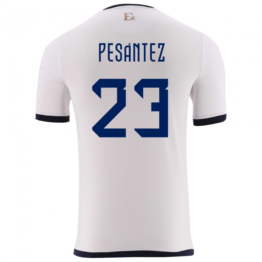 Niño Camiseta Ecuador Danna Pesantez #23 Blanco 2ª Equipación 24-26 La Camisa