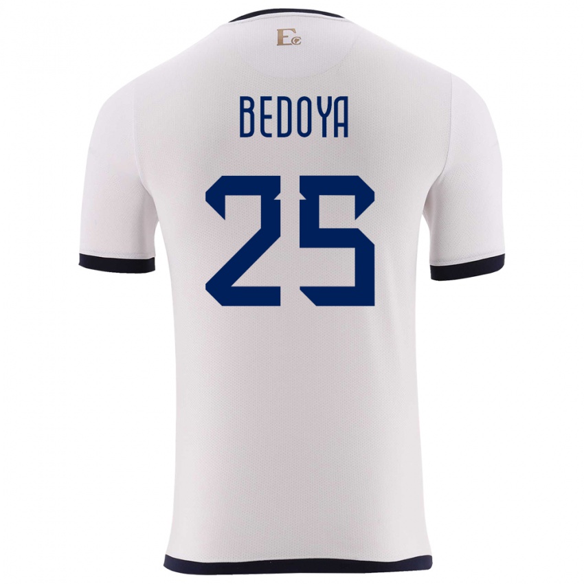 Niño Camiseta Ecuador Jaydah Bedoya #25 Blanco 2ª Equipación 24-26 La Camisa