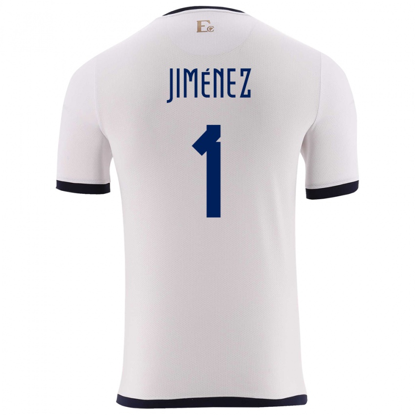 Niño Camiseta Ecuador Tony Jimenez #1 Blanco 2ª Equipación 24-26 La Camisa