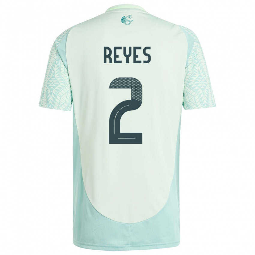 Niño Camiseta México Luis Reyes #2 Lino Verde 2ª Equipación 24-26 La Camisa