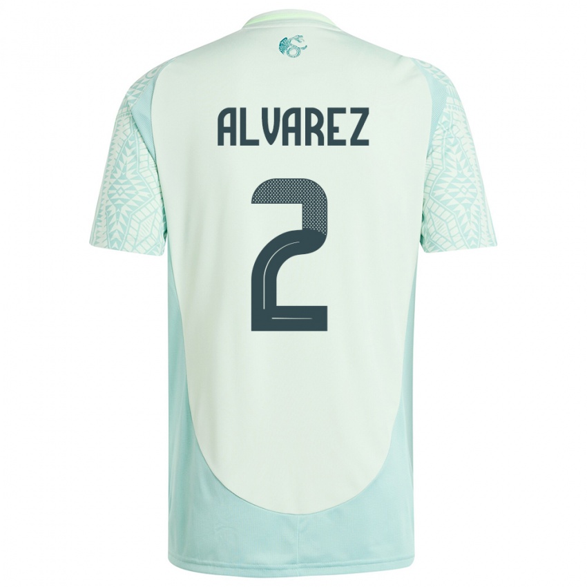 Niño Camiseta México Kevin Alvarez #2 Lino Verde 2ª Equipación 24-26 La Camisa