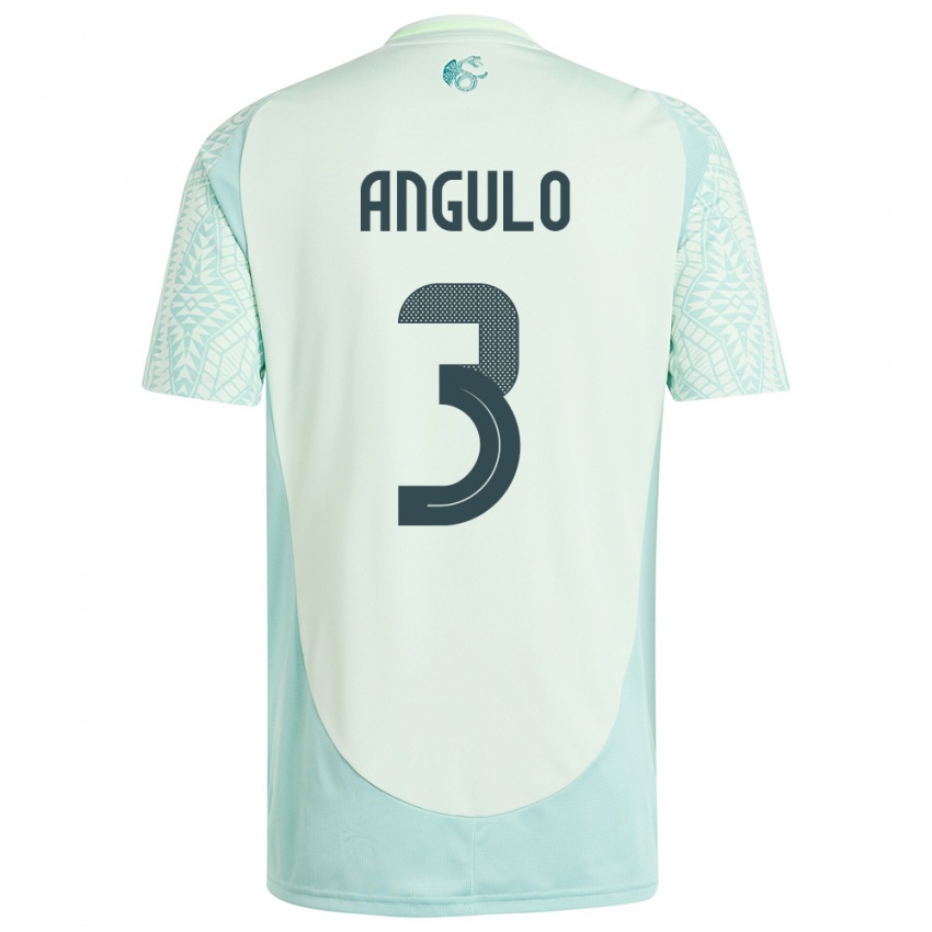 Niño Camiseta México Jesus Angulo #3 Lino Verde 2ª Equipación 24-26 La Camisa