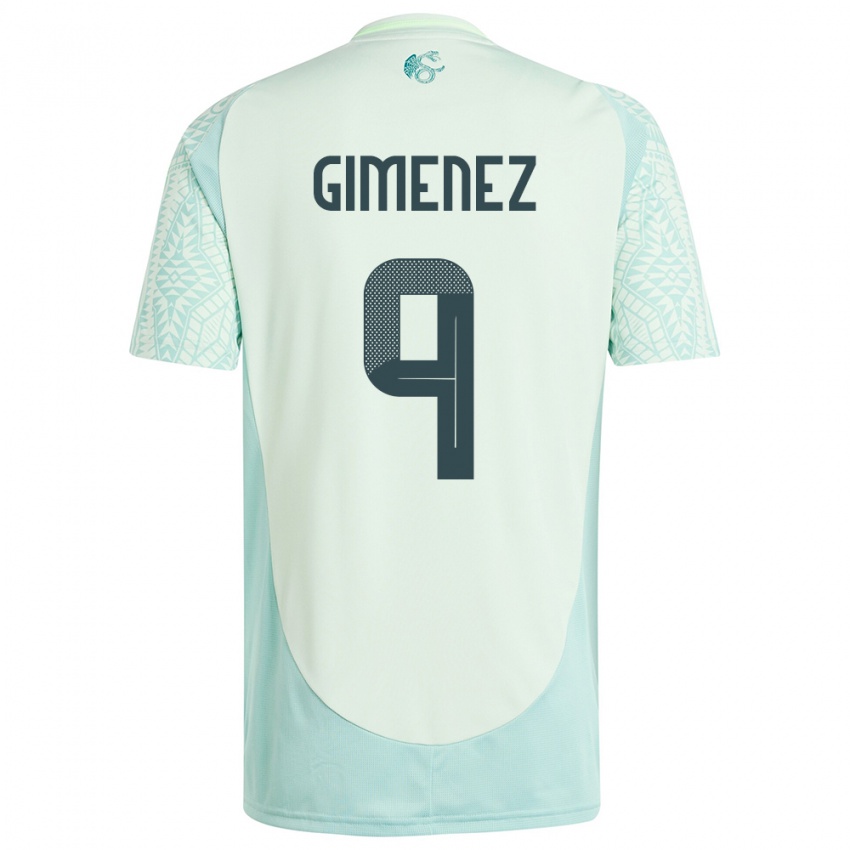 Niño Camiseta México Santiago Gimenez #9 Lino Verde 2ª Equipación 24-26 La Camisa
