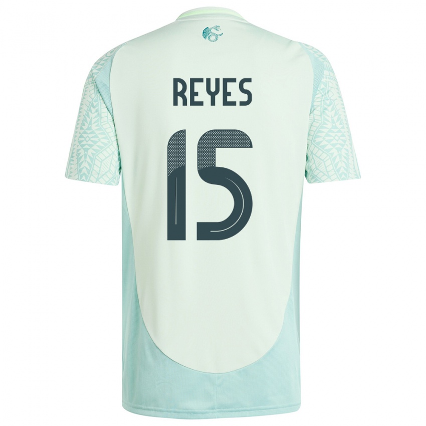 Niño Camiseta México Israel Reyes #15 Lino Verde 2ª Equipación 24-26 La Camisa