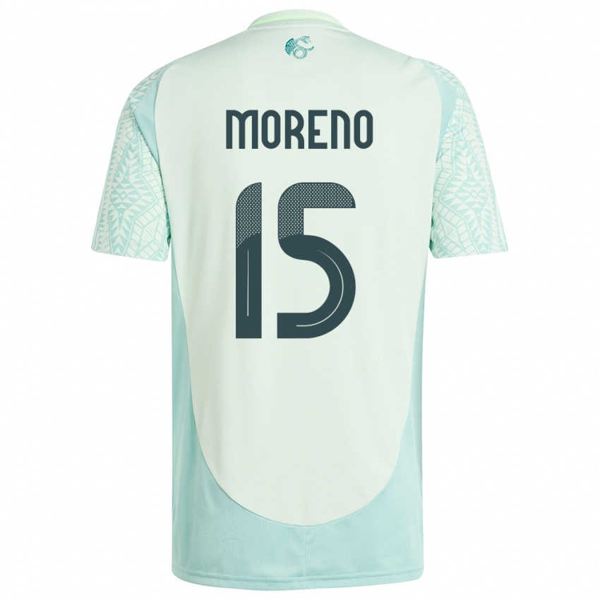Niño Camiseta México Hector Moreno #15 Lino Verde 2ª Equipación 24-26 La Camisa