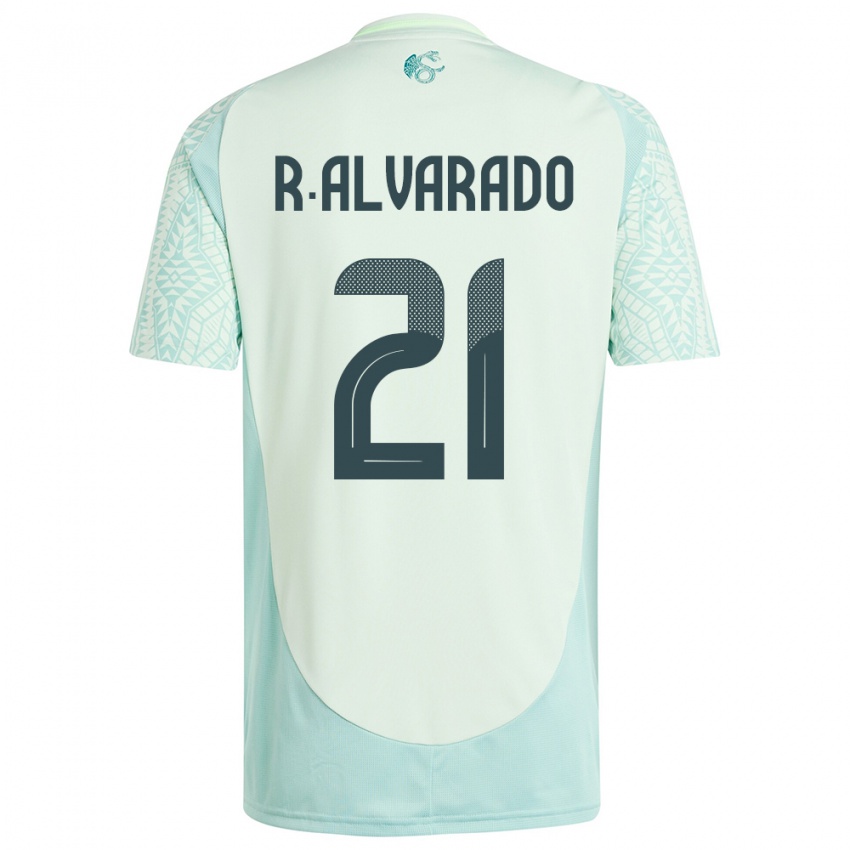 Niño Camiseta México Roberto Alvarado #21 Lino Verde 2ª Equipación 24-26 La Camisa