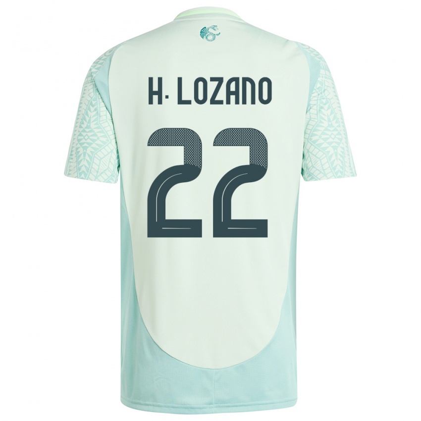 Niño Camiseta México Hirving Lozano #22 Lino Verde 2ª Equipación 24-26 La Camisa
