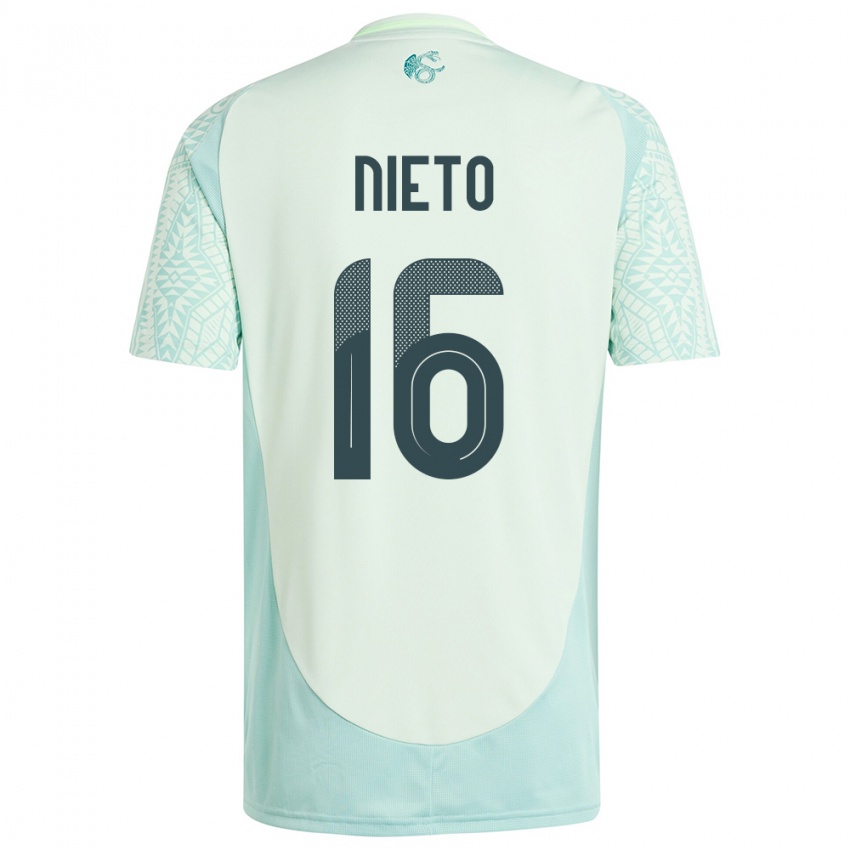 Niño Camiseta México Karla Nieto #16 Lino Verde 2ª Equipación 24-26 La Camisa