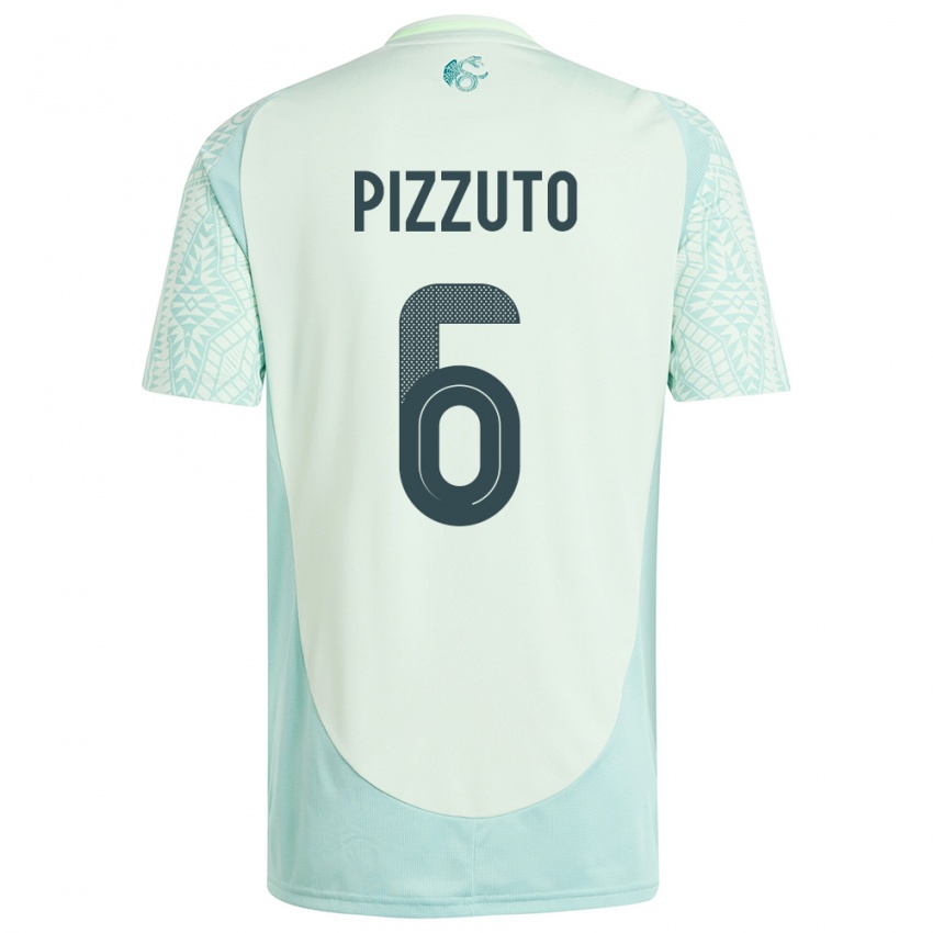 Niño Camiseta México Eugenio Pizzuto #6 Lino Verde 2ª Equipación 24-26 La Camisa