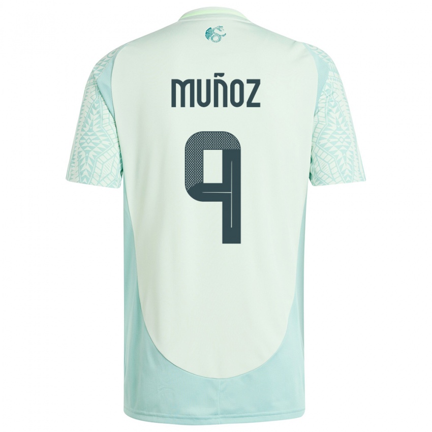 Niño Camiseta México Santiago Munoz #9 Lino Verde 2ª Equipación 24-26 La Camisa
