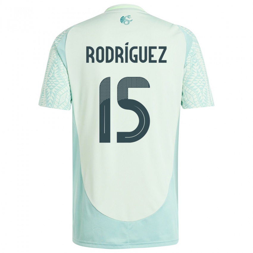 Niño Camiseta México Jorge Rodriguez #15 Lino Verde 2ª Equipación 24-26 La Camisa