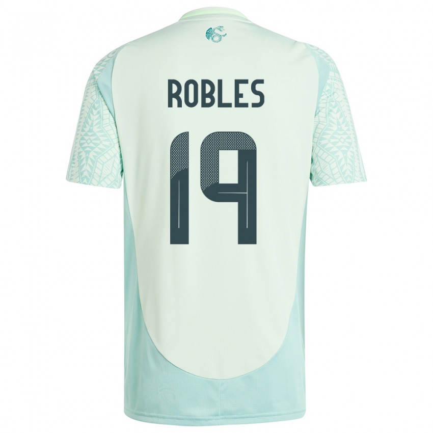 Niño Camiseta México Angel Robles #19 Lino Verde 2ª Equipación 24-26 La Camisa