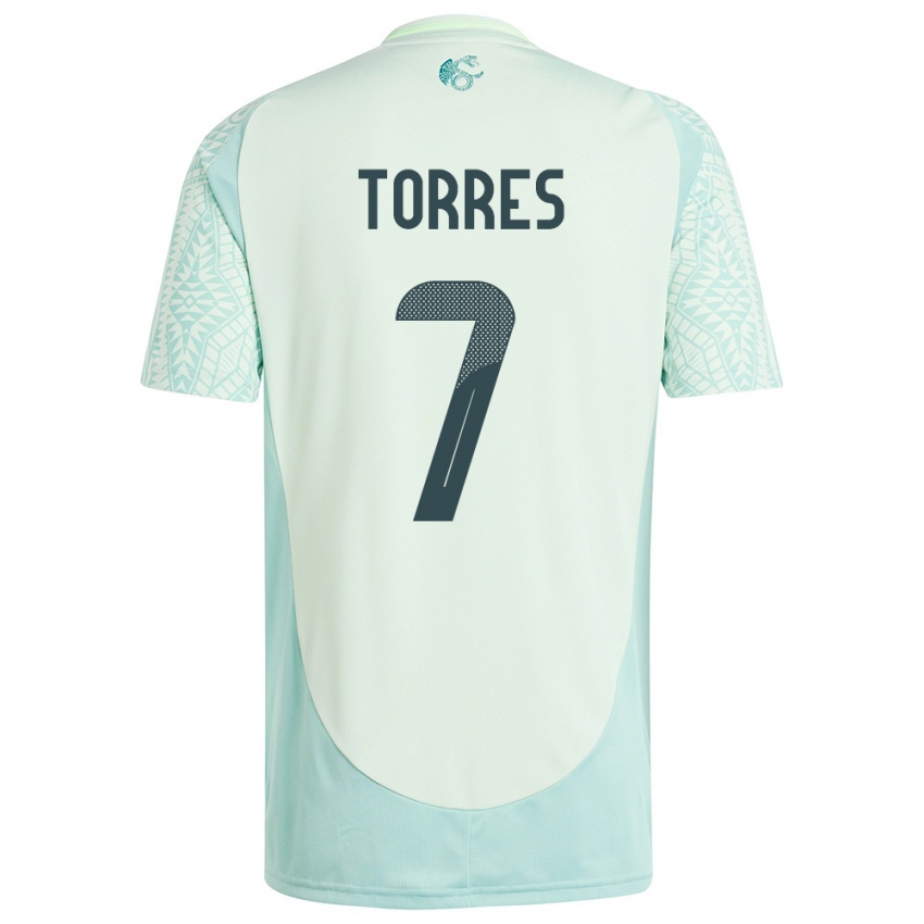 Niño Camiseta México Christian Torres #7 Lino Verde 2ª Equipación 24-26 La Camisa