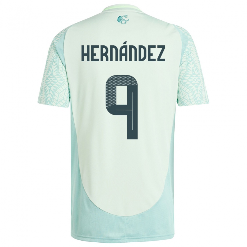 Niño Camiseta México Jesus Hernandez #9 Lino Verde 2ª Equipación 24-26 La Camisa