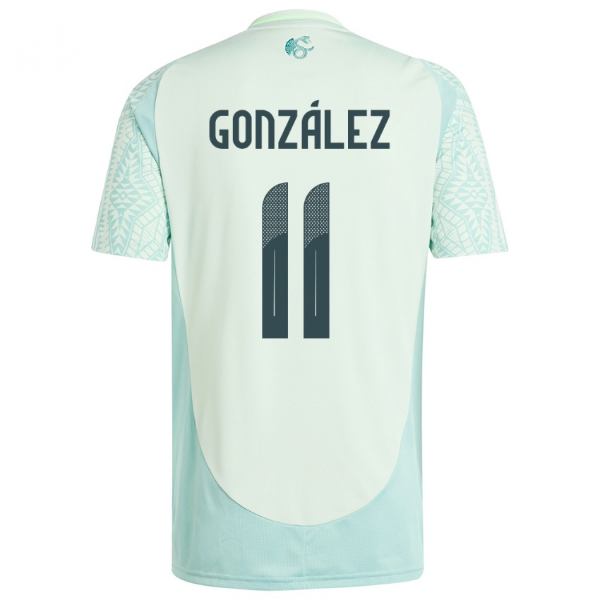 Niño Camiseta México Bryan Gonzalez #11 Lino Verde 2ª Equipación 24-26 La Camisa
