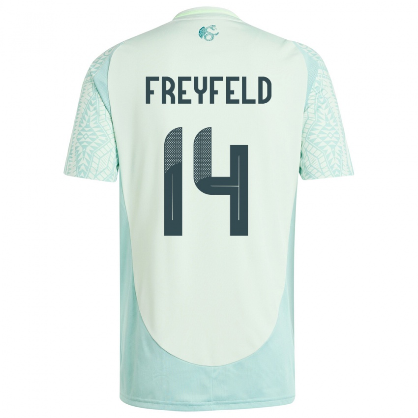 Niño Camiseta México Emiliano Freyfeld #14 Lino Verde 2ª Equipación 24-26 La Camisa