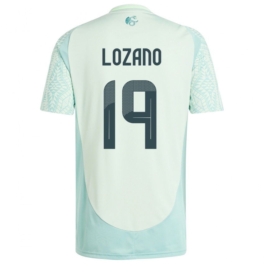 Niño Camiseta México Esteban Lozano #19 Lino Verde 2ª Equipación 24-26 La Camisa