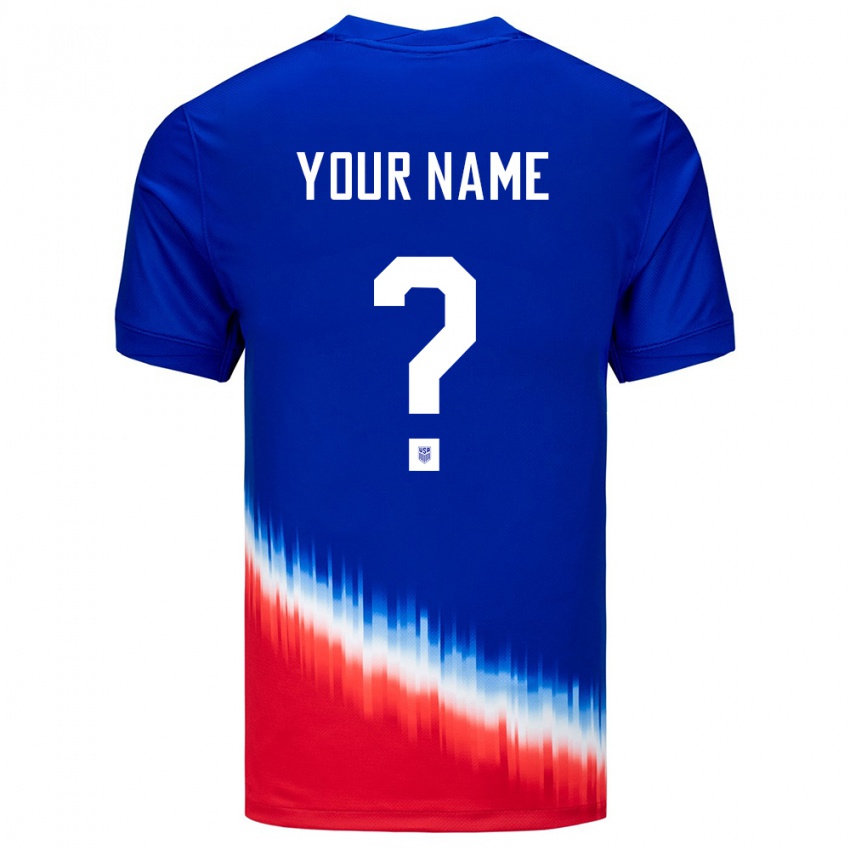 Niño Camiseta Estados Unidos Su Nombre #0 Azul 2ª Equipación 24-26 La Camisa