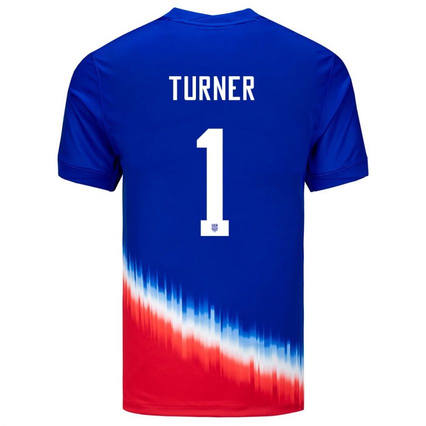 Niño Camiseta Estados Unidos Matt Turner #1 Azul 2ª Equipación 24-26 La Camisa
