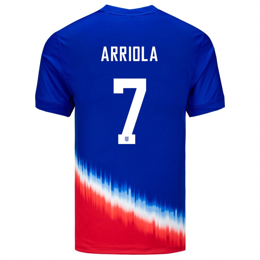 Niño Camiseta Estados Unidos Paul Arriola #7 Azul 2ª Equipación 24-26 La Camisa
