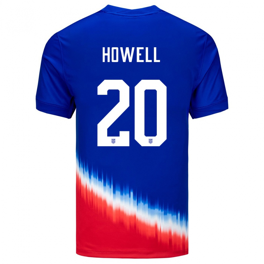 Niño Camiseta Estados Unidos Jaelin Howell #20 Azul 2ª Equipación 24-26 La Camisa