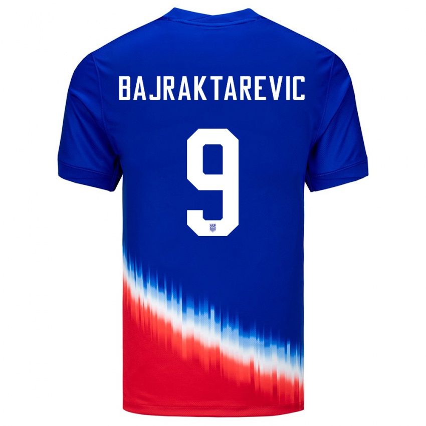 Niño Camiseta Estados Unidos Esmir Bajraktarevic #9 Azul 2ª Equipación 24-26 La Camisa