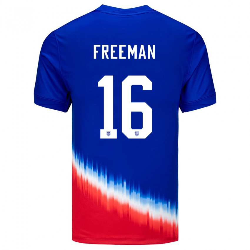 Niño Camiseta Estados Unidos Alex Freeman #16 Azul 2ª Equipación 24-26 La Camisa