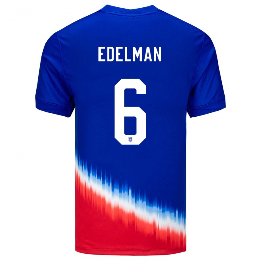 Niño Camiseta Estados Unidos Daniel Edelman #6 Azul 2ª Equipación 24-26 La Camisa