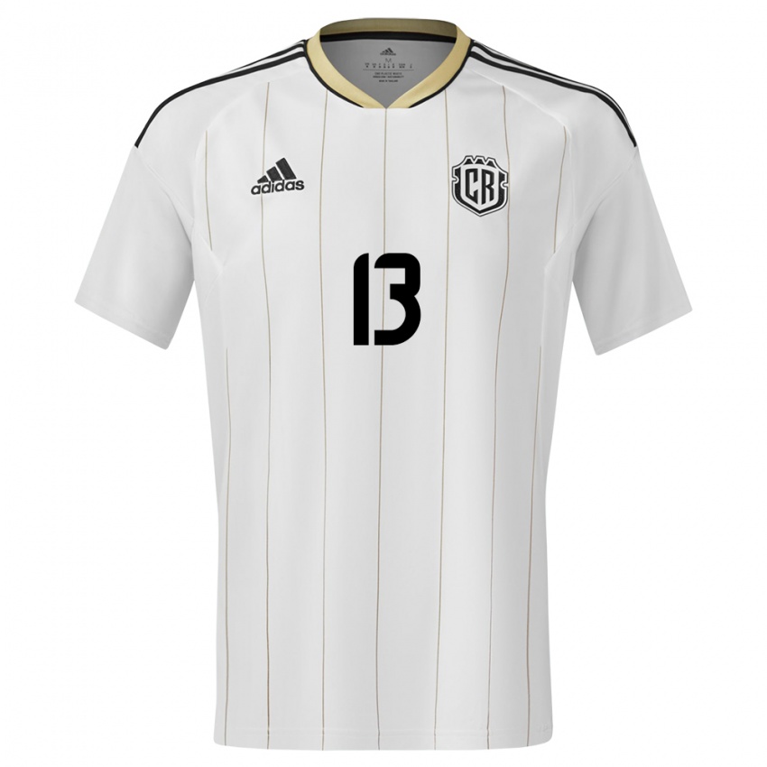 Niño Camiseta Costa Rica Emilie Valenciano #13 Blanco 2ª Equipación 24-26 La Camisa