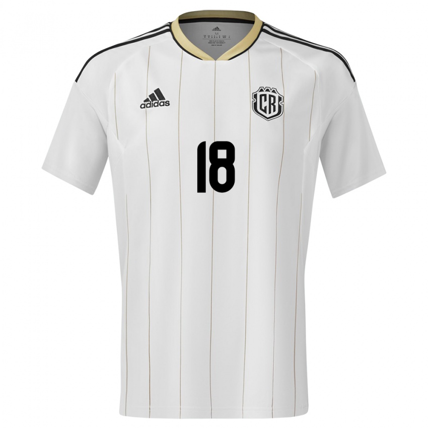 Niño Camiseta Costa Rica Priscilla Tapia #18 Blanco 2ª Equipación 24-26 La Camisa