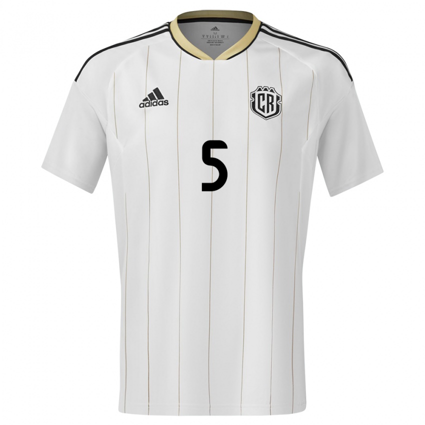 Niño Camiseta Costa Rica Celso Borges #5 Blanco 2ª Equipación 24-26 La Camisa