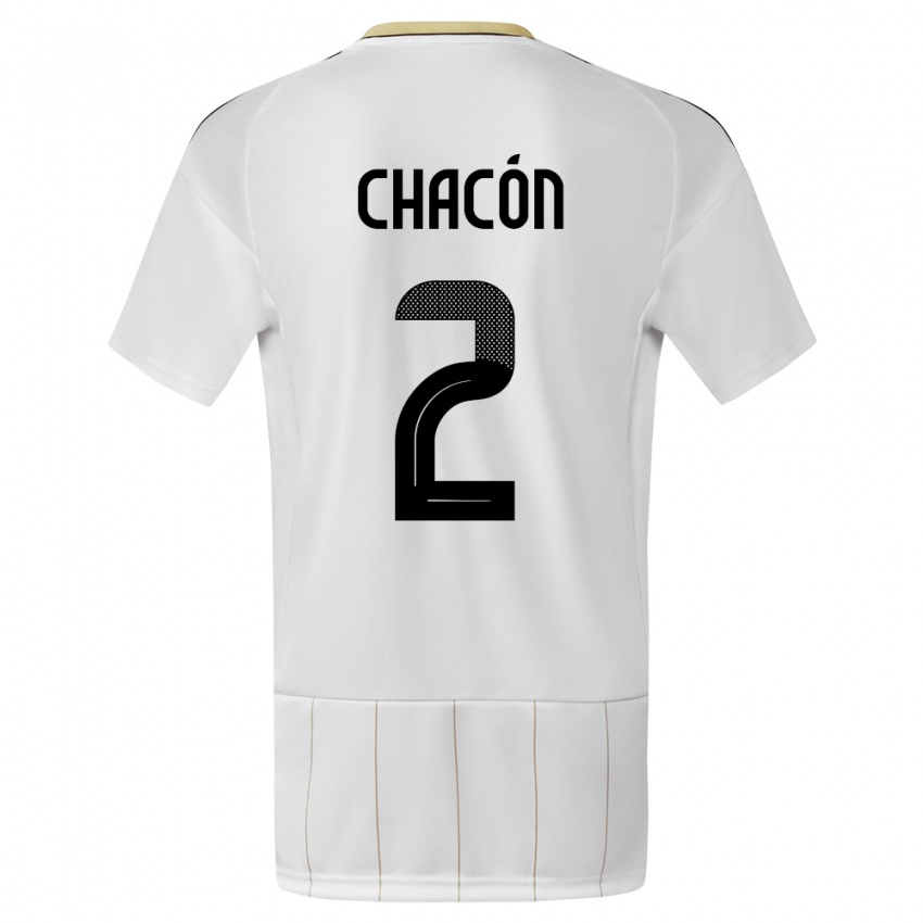 Niño Camiseta Costa Rica Daniel Chacon #2 Blanco 2ª Equipación 24-26 La Camisa